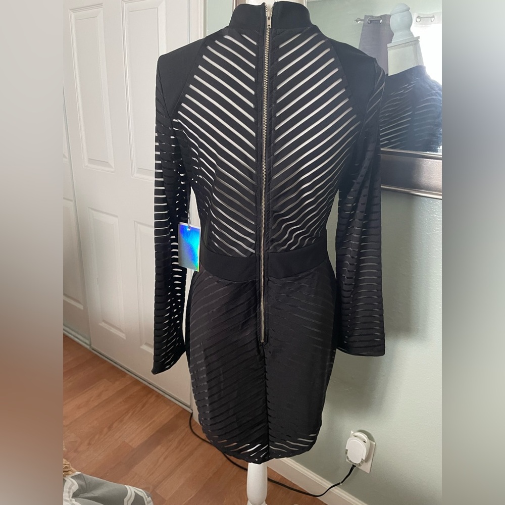 See through Black Cocktail Dress